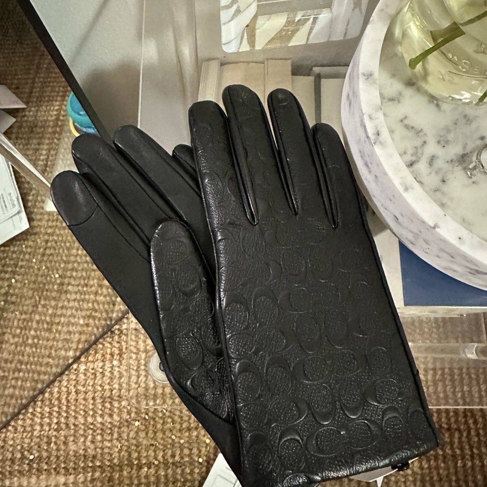Coach Black Gloves Accessories